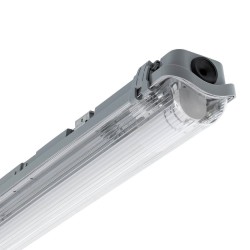 Réglette Étanche Slim pour un Tube LED 600mm PC/PC Connexion Latérale,63119 ,PEP1TL-SLM-600,reglette vide led,