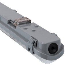 Réglette Étanche Slim pour un Tube LED 600mm PC/PC Connexion Latérale,63119 ,PEP1TL-SLM-600,reglette vide led,