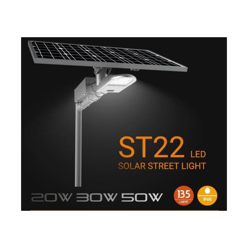 lampadaire de rue  solaire,ST22,LED Solar Street,Éclairage urbain,led solaire rue,Lampadaire solaire public autonome