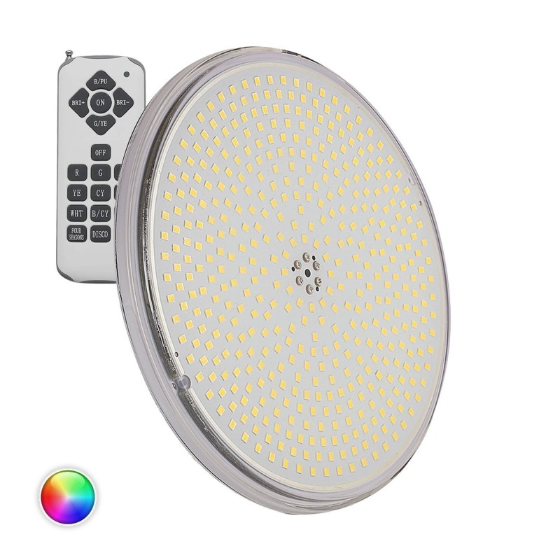 Ampoule LED Slim PAR56 Submersible IP68 RGB 12V AC 35W,DSC-PSCN-LDPR56-35-RGB,eclairage piscine,