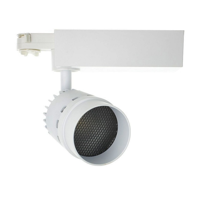 Spot LED Cree Cannon 20W Blanc pour Rail Triphasé (UGR 19) ,KM-FLCCT-20 ,Spot LED cannon rail Triphasé