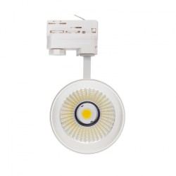Spot LED New d'Angelo 30W Blanc CCT LIFUD pour Rail Triphasé,  FC-BRTHA-30-BLNC-CT, eclairage boutique