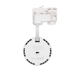 Spot LED New d'Angelo 30W Blanc CCT LIFUD pour Rail Triphasé,  FC-BRTHA-30-BLNC-CT, eclairage boutique