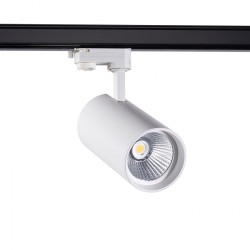 Spot LED New d'Angelo 30W Blanc CCT LIFUD pour Rail Triphasé,  FC-BRTHA-30-BLNC-CT, eclairage boutique