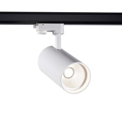 Spot LED New d'Angelo 30W Blanc CCT LIFUD pour Rail Triphasé,  FC-BRTHA-30-BLNC-CT, eclairage boutique