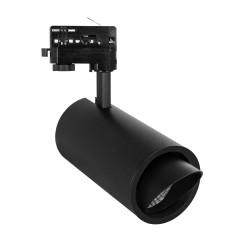 Spot LED New d'Angelo 30W Noir CCT LIFUD Focus pour Rail Triphasé,FC-MGC-B-30W-CCT-FCL,eclairage boutique,