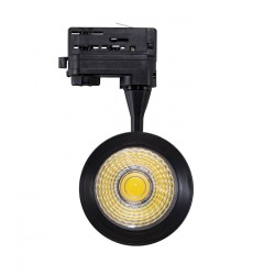 Spot LED Vulcan 30W Noir pour Rail Triphasé , FL-DNG-CM-30, eclairage magasin,
