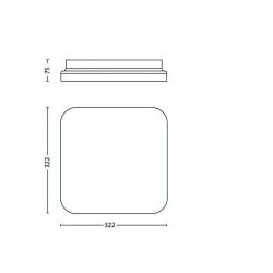 Plafonnier LED PHILIPS Mauve 17W,PLFN-PHLPS-MV-17W,plafonnier led,eclairage maison,