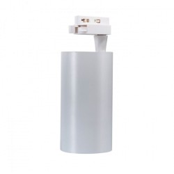 Spot Led Vulcan 30W Blanc pour Rail Monophasé PC,FL-DB-CM-30,spot led boutique, spot 24°