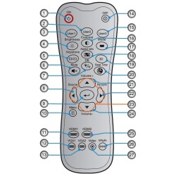 Telecommande OPTOMA HD26, HD141X, GT1080, 45.8ZE01G002, PPREM076,0793574686571