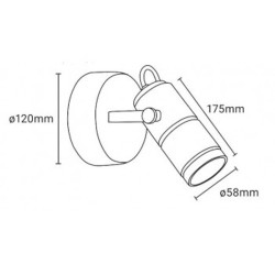 Spot led multi angle orientable avec 12W