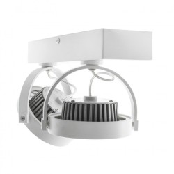 Spot LED Cree en Saillie Orientable AR111 30W Dimmable Blanc,
FLC-AR111-2X15-DIR-B, spot led double,luminaire plafond,