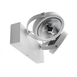 Spot LED Cree en Saillie Orientable AR111 30W Dimmable Blanc,
FLC-AR111-2X15-DIR-B, spot led double,luminaire plafond,