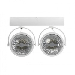 Spot LED Cree en Saillie Orientable AR111 30W Dimmable Blanc,
FLC-AR111-2X15-DIR-B, spot led double,luminaire plafond,