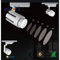 spot led multi-angles, spot led musée, spot zoom 30W,spot led sur rail ,GMD-FTL02-T-30-WW, spot faisceau variable,