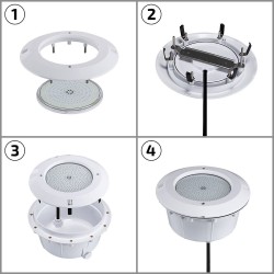 Disque LED Submersible IP68 35W,DSC-PSCN-LD-35,eclairage piscine, Spot LED piscine en Saillie