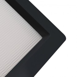 Downlight LED SAMSUNG New Aero Slim Carré 120lm/W 30W Microprismatique (URG17) LIFUD Noir Coupe 210x210mm