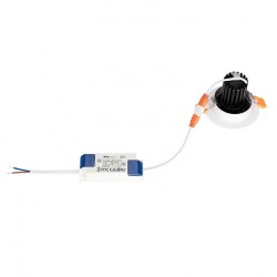 Spot Downlight LED COB Orientable 360º Rond 7W Design Coupe Ø 70mm,FC-DWNL-C7WB