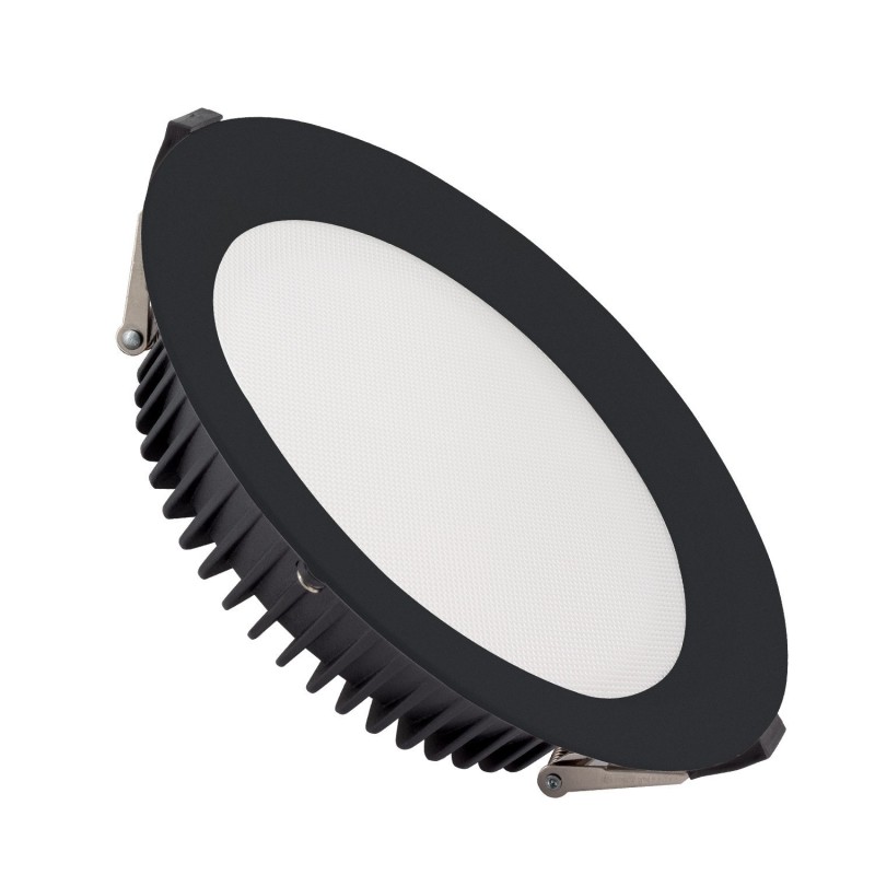 Downlight LED SAMSUNG New Aero Slim 130lm/W 60W (URG17) LIFUD Noir Coupe Ø 197mm, DWN-NWR-60-NG