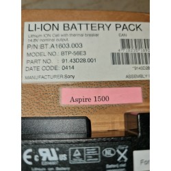 batterie acer aspire 1500,BT.A1603.003, BT.A1604.002 , BTP-55E3 ,BTP-56E3,