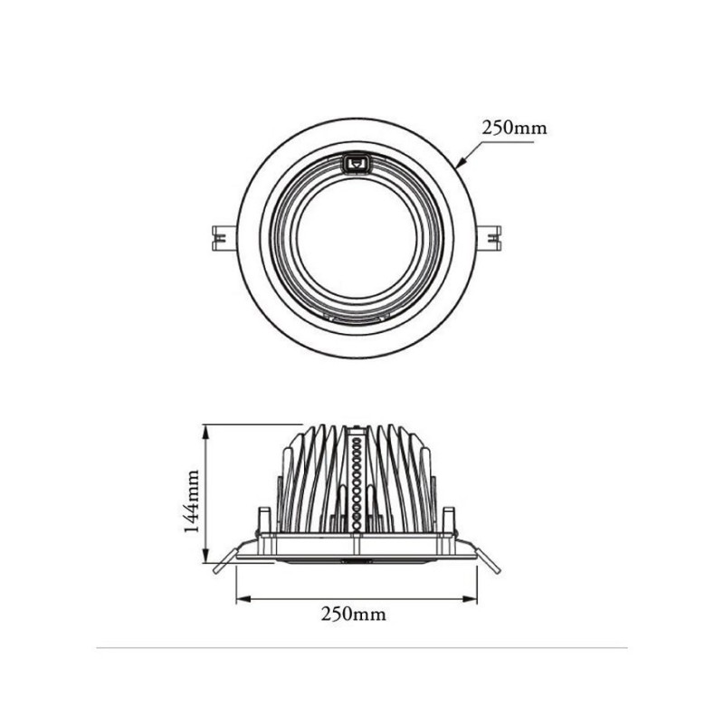 Projecteur LED Samsung 120lm/W Orientable Rond 60W Argenté LIFUD . FLDDC-60-P