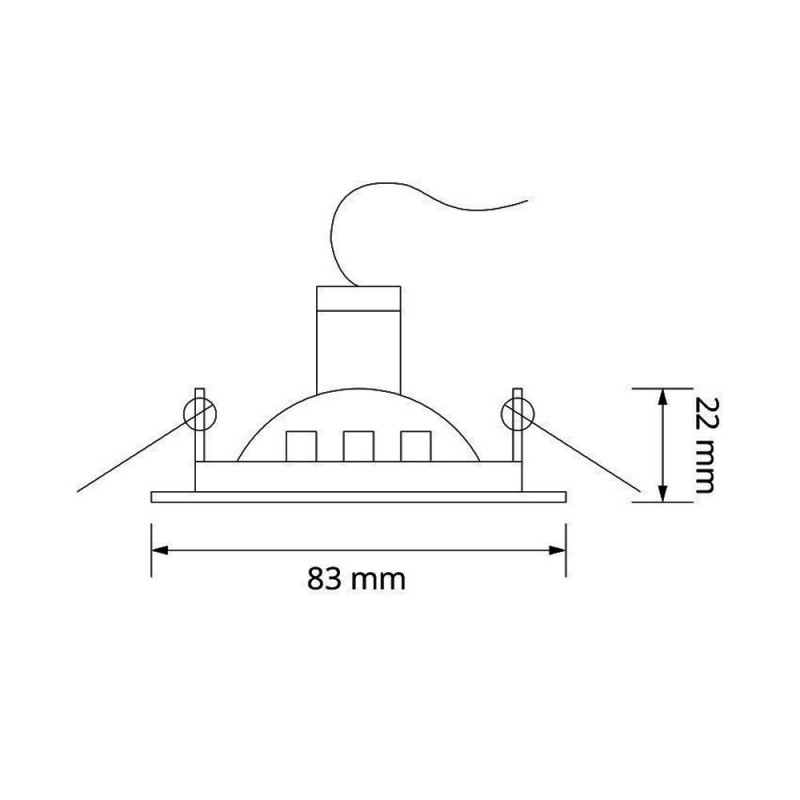 Support Spot Carré Orientable 83mm AR-DBSCLN-CU-83 Accessoire Spot LED / Rail