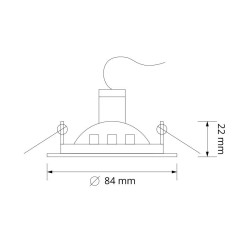 Support Spot Rond Orientable 84mm AR-DWBSCL-84