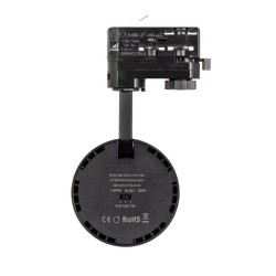 Spot LED New d'Angelo 30W Noir CCT LIFUD (CRI90) pour Rail Triphasé (3 Allumages) avec Optique Variable
