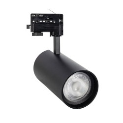 Spot LED New d'Angelo 30W Noir CCT LIFUD (CRI90) pour Rail Triphasé (3 Allumages) avec Optique Variable