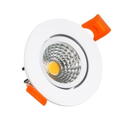Spot Downlight LED COB Orientable Rond 5W (UGR19) Blanc Coupe Ø 70mm CRI92 Expert Color, FC-DWNL-C5