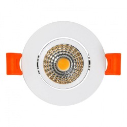 Spot Downlight LED COB Orientable Rond 5W (UGR19) Blanc Coupe Ø 70mm CRI92 Expert Color, FC-DWNL-C5