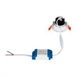 Spot Downlight LED COB Orientable Rond 5W (UGR19) Blanc Coupe Ø 70mm CRI92 Expert Color, FC-DWNL-C5