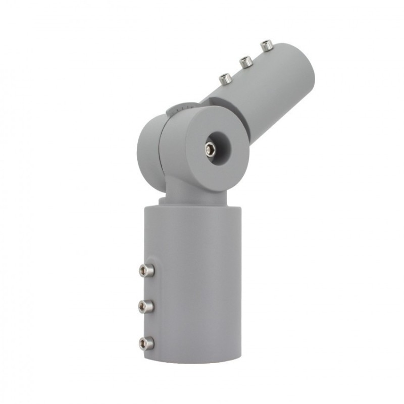 Bras sur Colonne Orientable 90º Ø40mm pour Luminaires Éclairage Public Gris, BCKT-LMRAP-NS