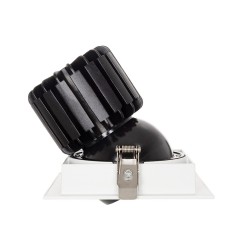 Spot Downlight LED COB Carré Orientable 360º CRI90 18W Coupe 125x125mm Expert Color