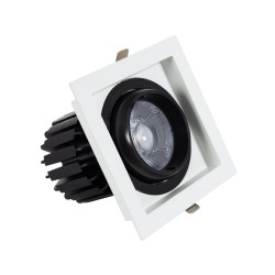 Spot Downlight LED COB Carré Orientable 360º CRI90 18W Coupe 125x125mm Expert Color
