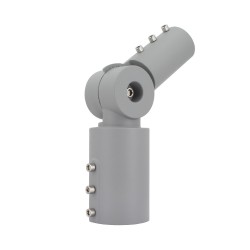 Bras sur Colonne Orientable 90º Ø60mm pour les Luminaires Éclairage Public Gris,BCKT-LMRAP