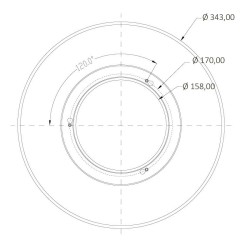 Réflecteur pour Cloche LED UFO HE 60° Aluminium RFL-CUFO-60D-AL Accessoires Eclairage LED Indus