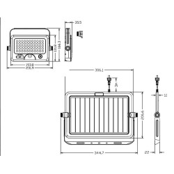 eclairage led solaire,projecteur led solaire, projecteur IP65,Détecteur de Présence PIR,
FC-PY-PR-CR-10-PS,led panneau solaire,