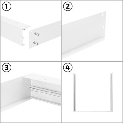 Panneau LED 120x60cm 63W 6300lm LIFUD + Kit en Saillie, 120X60-63W-KT-SPR,eclairage plafond ,