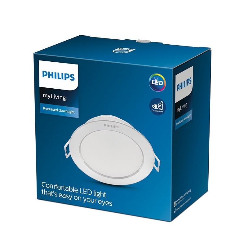 Downlight LED PHILIPS Diamond 3.5W Coupe Ø 80mm, spot plafond, eclairage maison,EAN 8718699775117