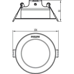 Downlight LED PHILIPS Diamond 3.5W Coupe Ø 80mm, spot plafond, eclairage maison,EAN 8718699775117