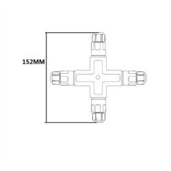 Connecteur Câble Étanche 3 Contacts Type X avec Connecteur Rapide 0.5mm²- 2.5mm² IP68