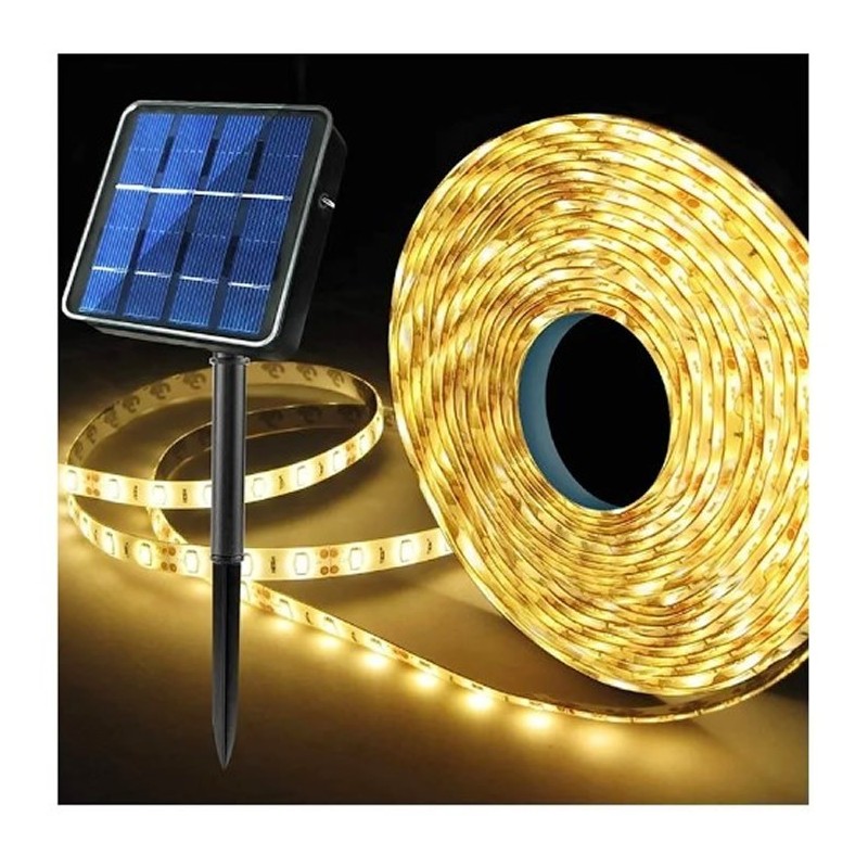 Ruban LED Extérieur Solaire 3V DC 30LED/m 5m IP65 Largeur 8mm,Bobine led IP65,ruban led solaire,