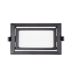 Projecteur LED Orientable Rectangulaire 38W OSRAM CCT Noir No Flicker