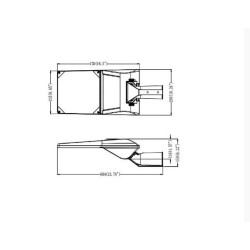 eclairage public , eclairage led de rue,lampadaire led ,eclairage exterieur,streetlight,IP66 IK09,LMR-LD-NFNT-STRT-XTN-1-10V-65W