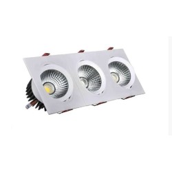 Spot Downlight LED carré,led carré encastrable,led plafond,Downlight LED carré plafond,Spot Downlight LED triple,
spot led,