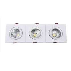 Spot Downlight LED carré,led carré encastrable,led plafond,Downlight LED carré plafond,Spot Downlight LED triple,
spot led,