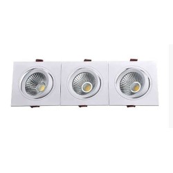 Spot Downlight LED carré,led carré encastrable,led plafond,Downlight LED carré plafond,Spot Downlight LED triple,
spot led,