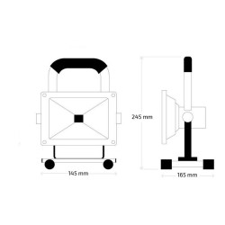 Projecteur LED Portatif avec Batterie Blanc Froid 10W GL-PMF-10 Projecteur Portatif / Avec batterie
