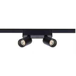 spot led double monophasé, spot led rail, spot magasin, éclairage boutique, spot double,